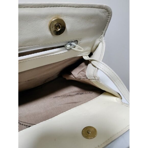 Etienne Aigner Vintage 80s Signature Crossbody Strap Shoulder Clutch Bag White - Picture 11 of 14